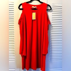 NWT- Michael Kors- Long sleeves; cutout shoulders. Shift silhouette.